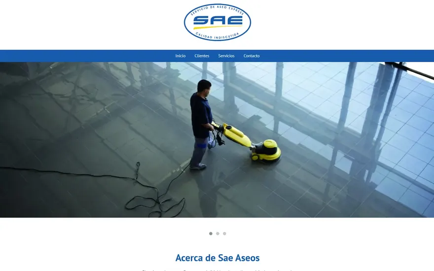 Sitio de Sae Aseos, servicio de aseo express